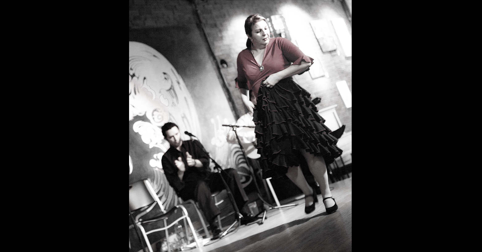 Woman dancing the flamenco.