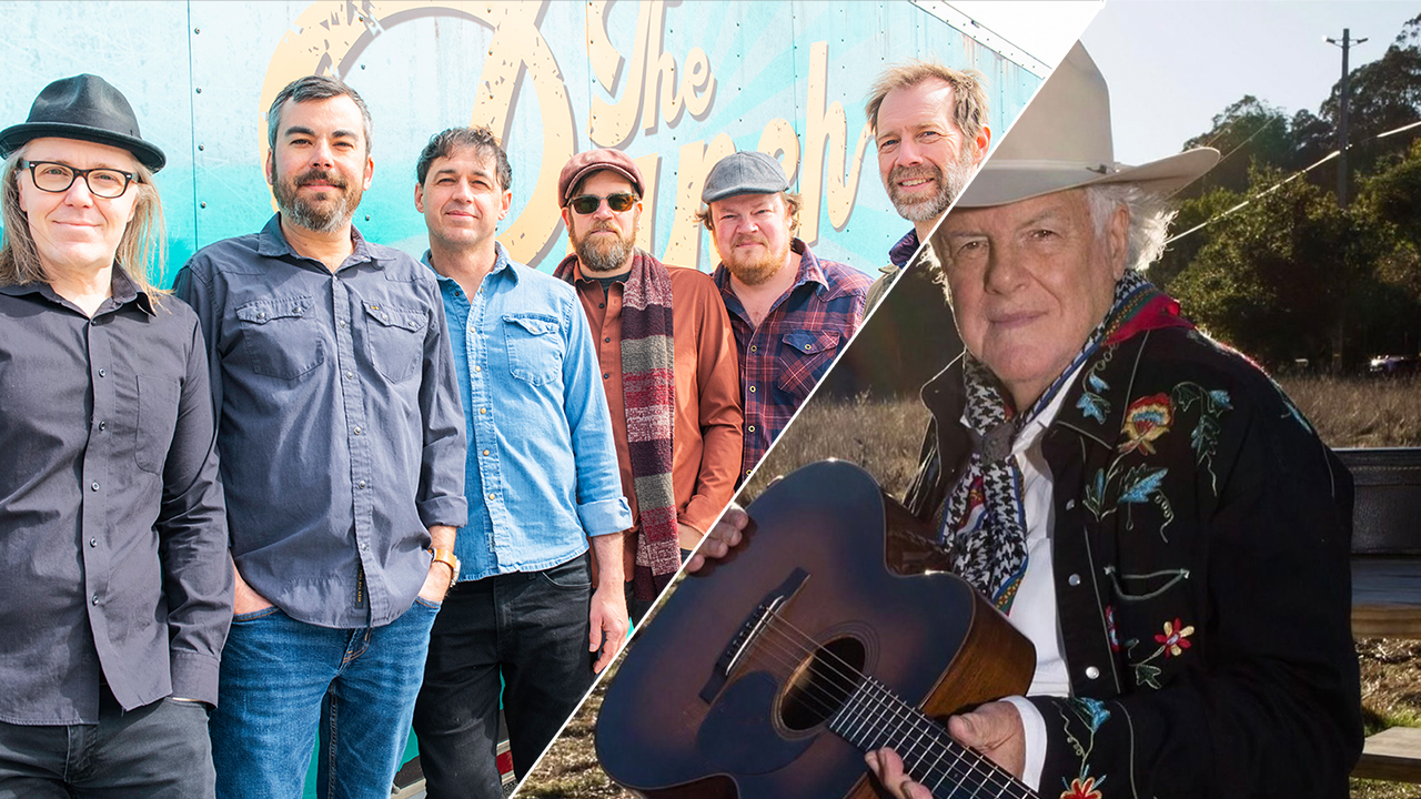 A photo of the Steep Canyon Rangers and Peter Rowan.