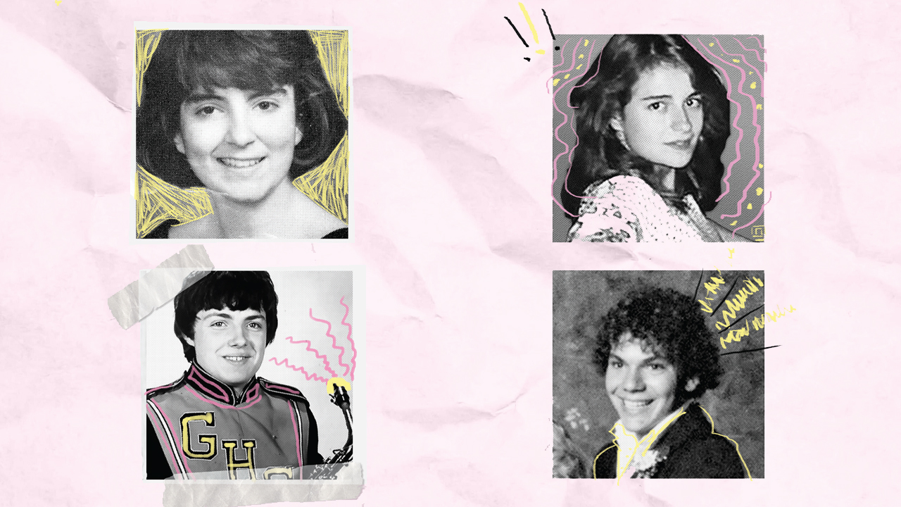 Yearbook photos of the Mean Girls creators.