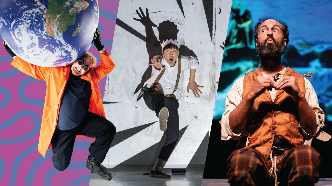A collage of the three Imagination shows coming to The Lincoln Center