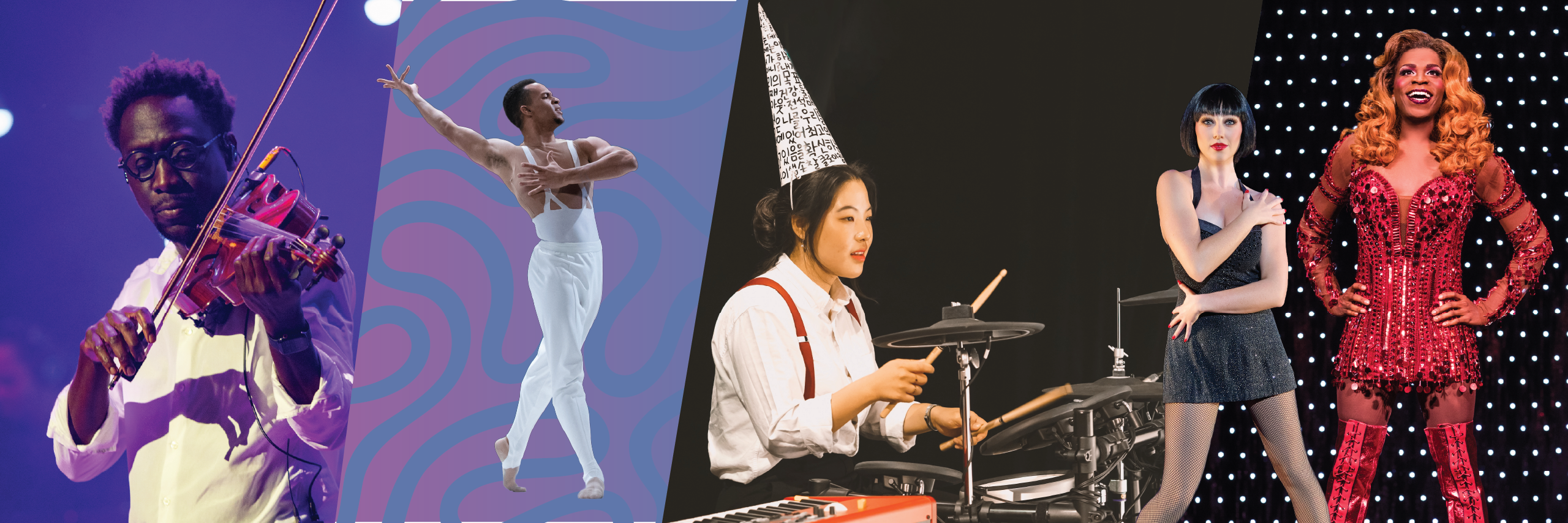 A collage of various shows that are a part of The Lincoln Center 25-26 season