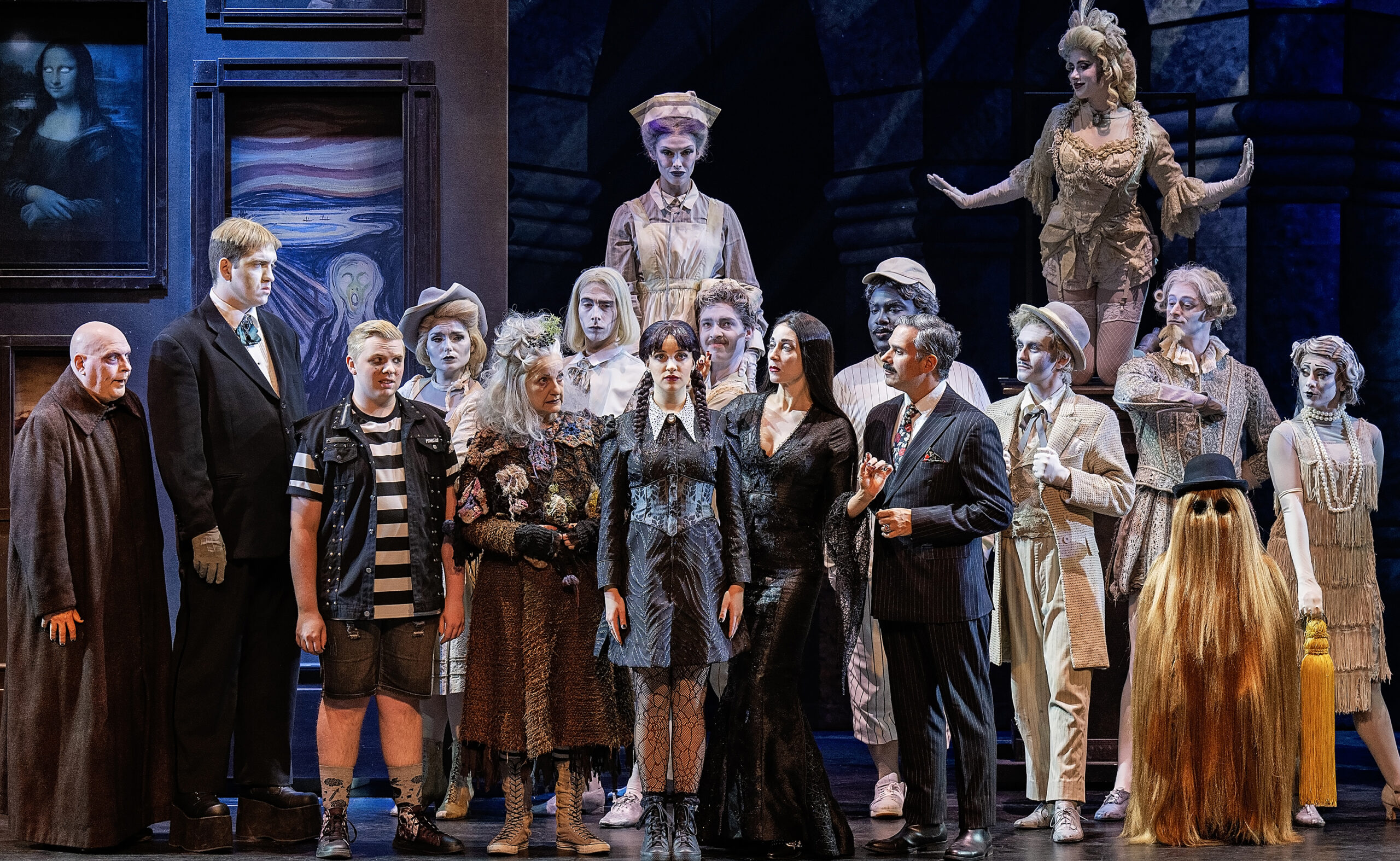 Cast members of The Addams Family musical